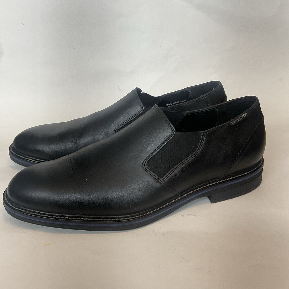Mephisto Air Jet Loafers Shoes Mens Size 11 Black Leather Slip On Office Shoes - Picture 12 of 12